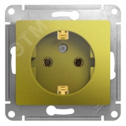 Розетка GLOSSA GSL001043 с/з в рамку фисташка