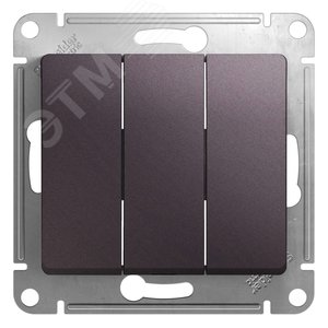 Выключатель GLOSSA GSL001431 3кл, механизм, сиреневый туман