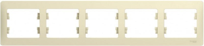 Рамка GLOSSA GSL000205 5поста бежевый
