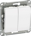 Выключатель GLOSSA GSL000151 2кл, белый