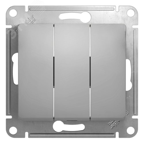 Выключатель GLOSSA GSL000331 3кл, механизм, алюминий
