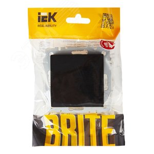 Выключатель IEK BRITE 1кл черный