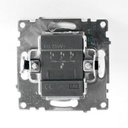 Выключатель STEKKER GLS10-7108-03, 3кл серебро, (механизм) серия КАТРИН
