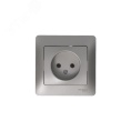 Розетка GLOSSA GSL001243 1-ая с/з платина