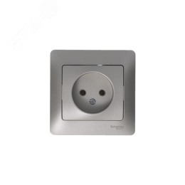 Розетка GLOSSA GSL001243 1-ая с/з платина