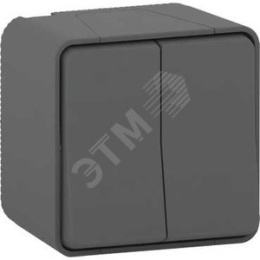 Переключатель SE MUREVA MUR35022 2кл, антрацит, наружный
