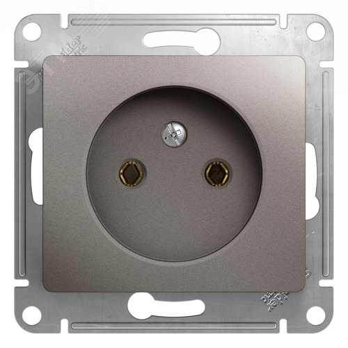 Розетка GLOSSA GSL001241 1-ая б/з платина
