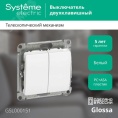 Выключатель GLOSSA GSL000151 2кл, белый