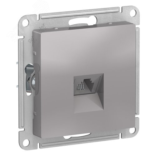 Розетка AtlasDesign ATN000381 RJ11, алюминий, механизм