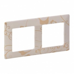 Legrand Valena-L 754112 рамка 2-поста Ампир бежевый