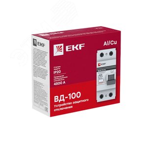УЗО 32А 2Р 30мА EKF ВД-100