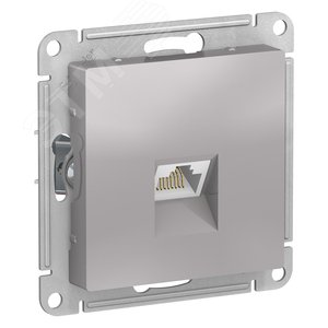 Розетка AtlasDesign ATN000383 RJ45, алюминий, механизм