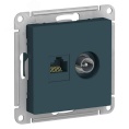 Розетка AtlasDesign ATN000889 RG45+TV изумруд