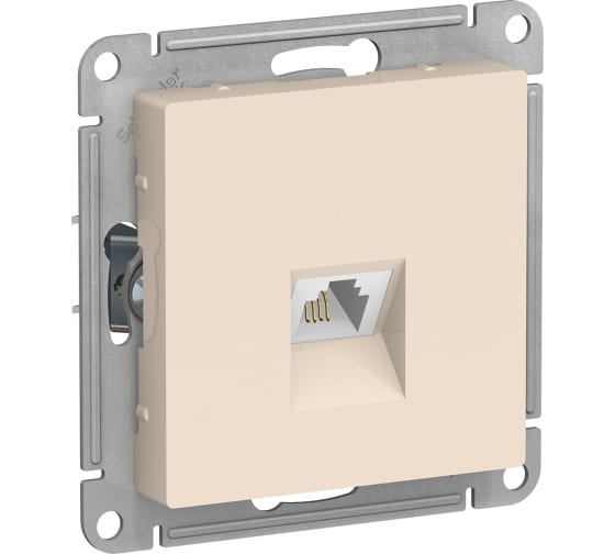 Розетка AtlasDesign ATN000281 RJ11, бежевый, механизм