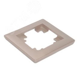 Рамка STEKKER PFR00-7001-02 1-я шампань пластик, серия КАТРИН