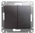 Выключатель GLOSSA GSL001351 2кл, графит