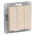 Выключатель AtlasDesign ATN000231 3кл, бежевый, механизм