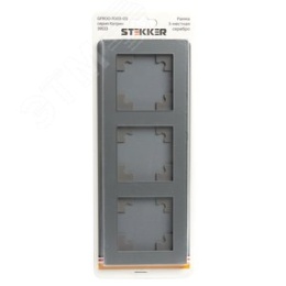 Рамка STEKKER GFR00-7003-03 3-я серебро, серия КАТРИН