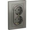 Розетка AtlasDesign ATN000924 2-я c/з сталь