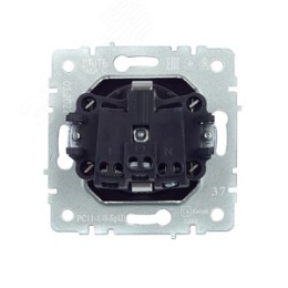 Розетка IEK BRITE 1-ная c/з шампань