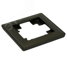 Рамка STEKKER PFR00-7001-05 1-я черная пластик, серия КАТРИН
