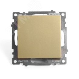 Выключатель STEKKER GLS10-7103-08 1кл золото, (механизм) серия КАТРИН