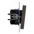Переключатель IEK BRITE 1кл сталь