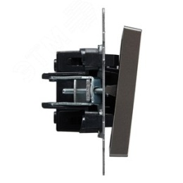 Переключатель IEK BRITE 1кл сталь