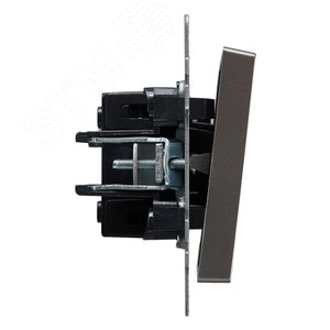 Переключатель IEK BRITE 1кл сталь