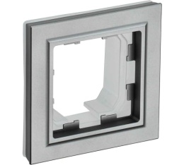 Рамка IEK BRITE 1пост сталь