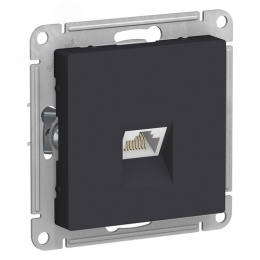 Розетка AtlasDesign ATN001083 RJ45 карбон, механизм