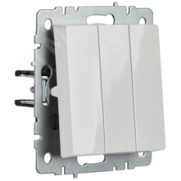 Выключатель IEK BRITE 3кл белый
