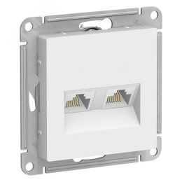 Розетка AtlasDesign ATN000185 2*RG45, белый, механизм