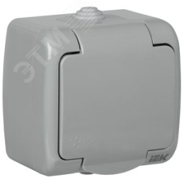 Розетка IEK Aquatic РСш12-2-А 16А IP54 с заземл. с крышкой