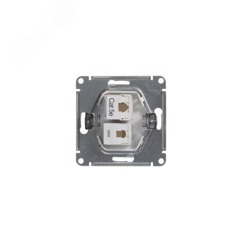 Розетка GLOSSA GSL000185 RJ11*RJ45 в рамку белая