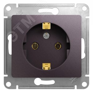 Розетка GLOSSA GSL001443 1ая c/заз. сиреневый туман