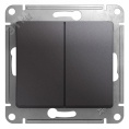 Переключатель GLOSSA GSL001365 2кл, механизм, графит