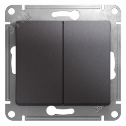 Переключатель GLOSSA GSL001365 2кл, механизм, графит