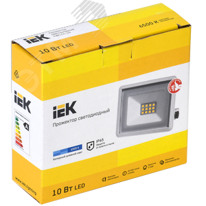 Прожектор IEK СДО06-10 10W 6500k белый корпус