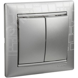 Legrand Valena 770105 Выключатель 2кл. алюм. 