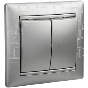 Legrand Valena 770105 Выключатель 2кл. алюм. 