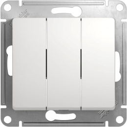 Выключатель GLOSSA GSL000131 3кл, белый