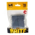 Переключатель IEK BRITE 2кл маренго