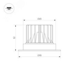 Пульт ARLIGHT 025030 SMART-R43-DIM 4 зоны