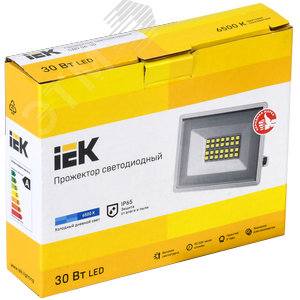 Прожектор IEK СДО06-30 30W 6500k белый корпус