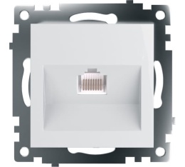 Розетка RJ-45 STEKKER GLS00-7107-01 белая, (механизм) серия КАТРИН