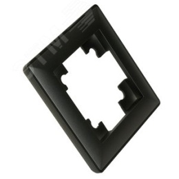 Рамка STEKKER PFR00-7001-05 1-я черная пластик, серия КАТРИН