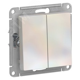 Выключатель AtlasDesign ATN000451 2кл жемчуг, механизм