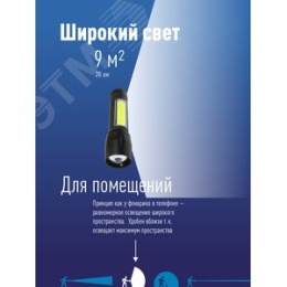 Фонарь КОСМОС KocАС1011lith 3W+COB 1W