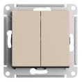 Переключатель AtlasDesign ATN001265 2кл, песочный, механизм